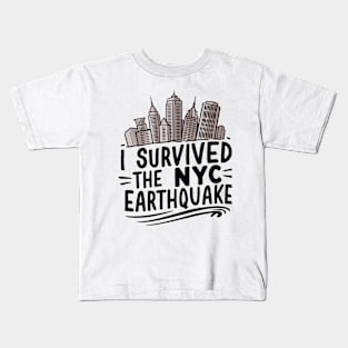 I Survived The NYC Earthquake April 5th 2024 Kids T-Shirt